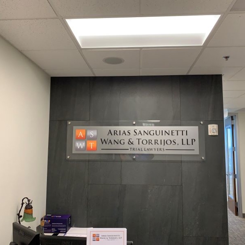 Arias Sanguinetti Wang & Torrijos, LLP Acrylic with Standoffs
